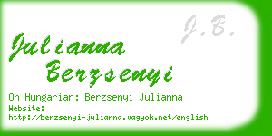 julianna berzsenyi business card